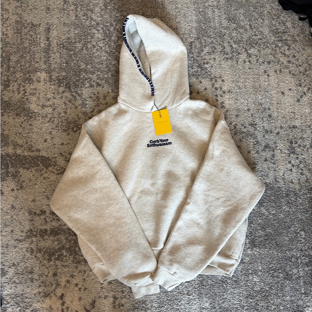 Madhappy Cream Hoodie with Embroidered Logo